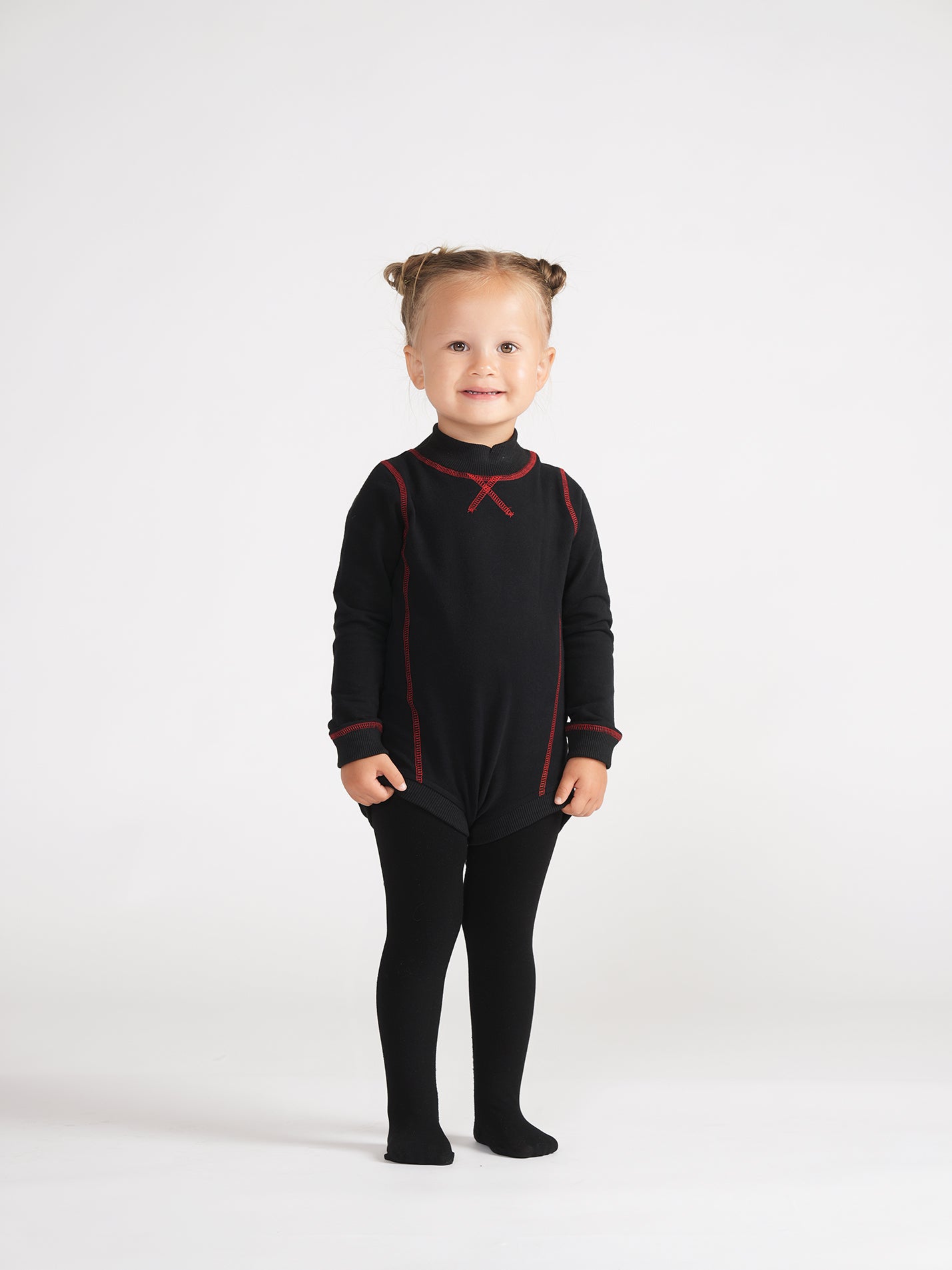 CONTRAST STITCHED ROMPER