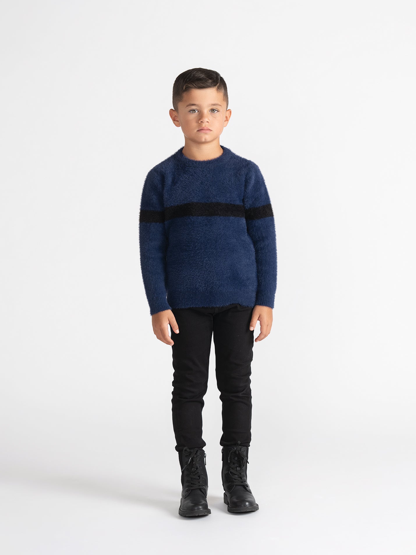 FURRY STRIPE SWEATER