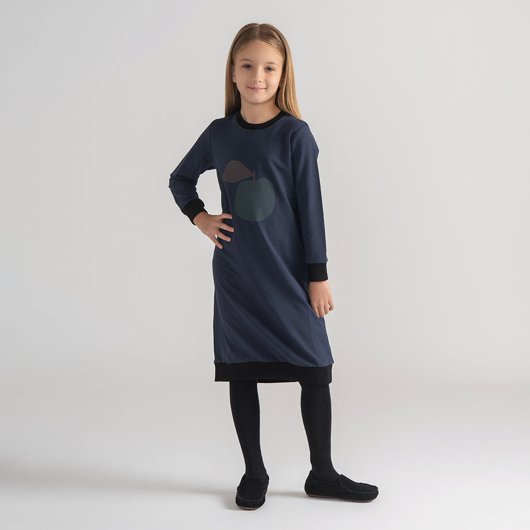APPLE SWEATSHIRT DRESS