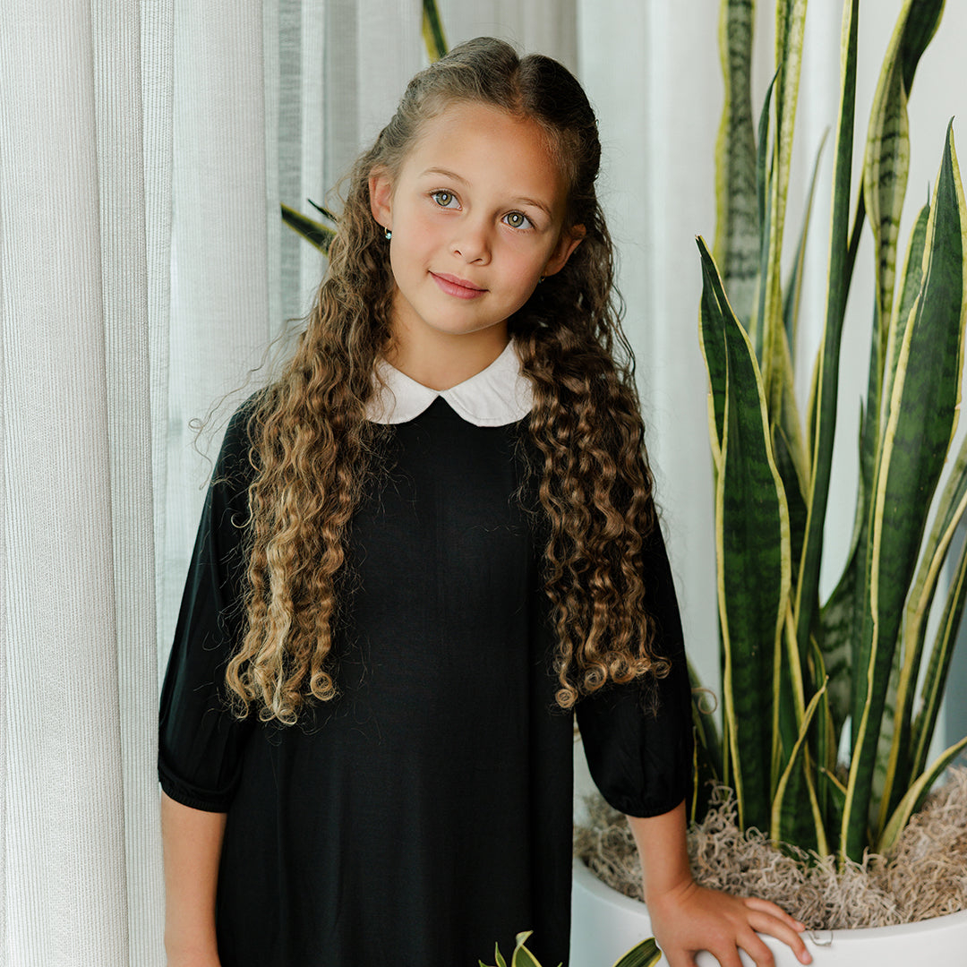 3/4 SLEEVES COLLAR MAXI