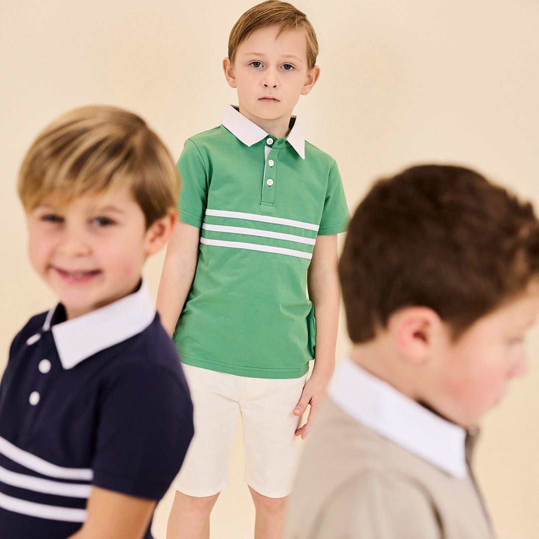 CONTRAST STRIPE POLO