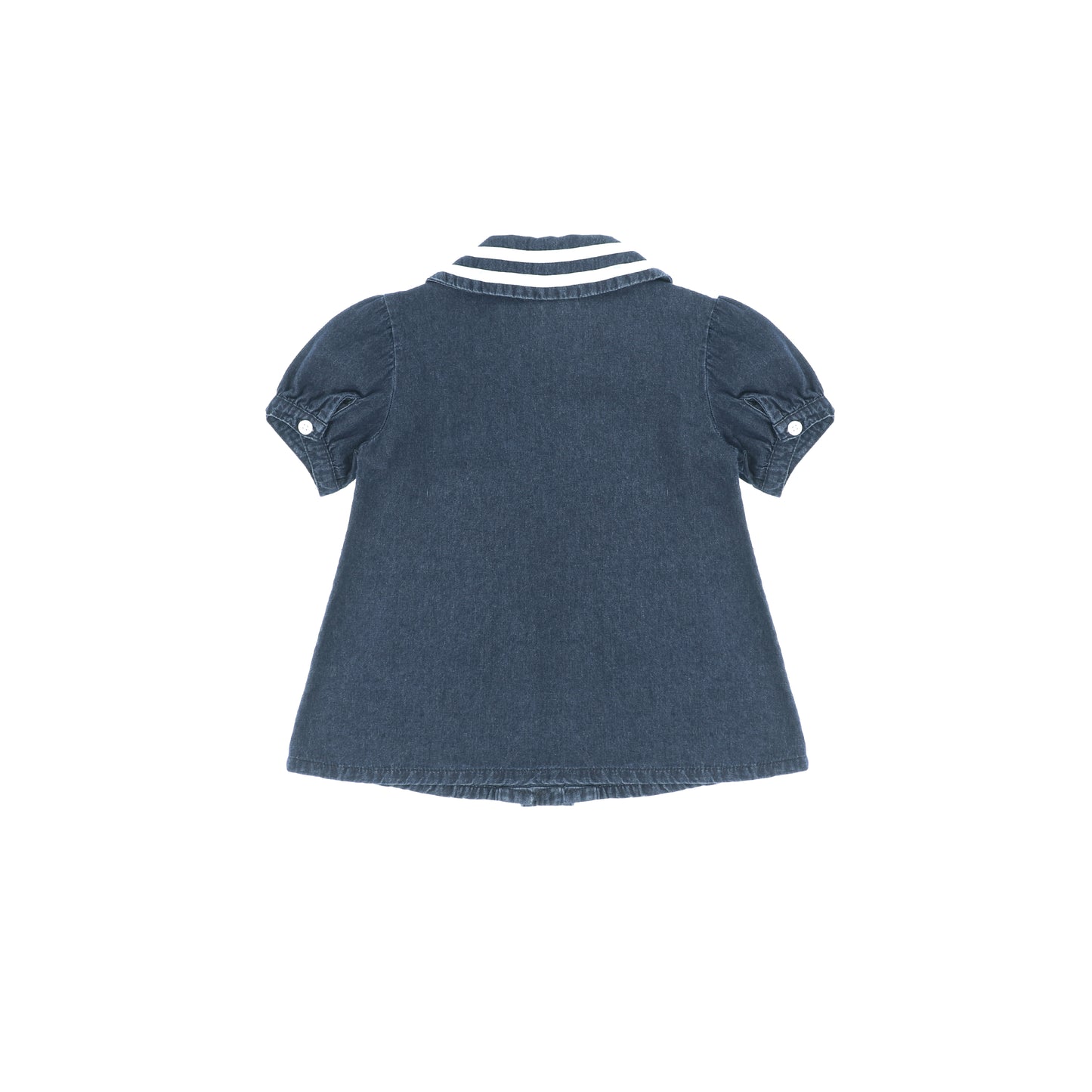 SHORT SLEEVES DENIM SAILOR TOP