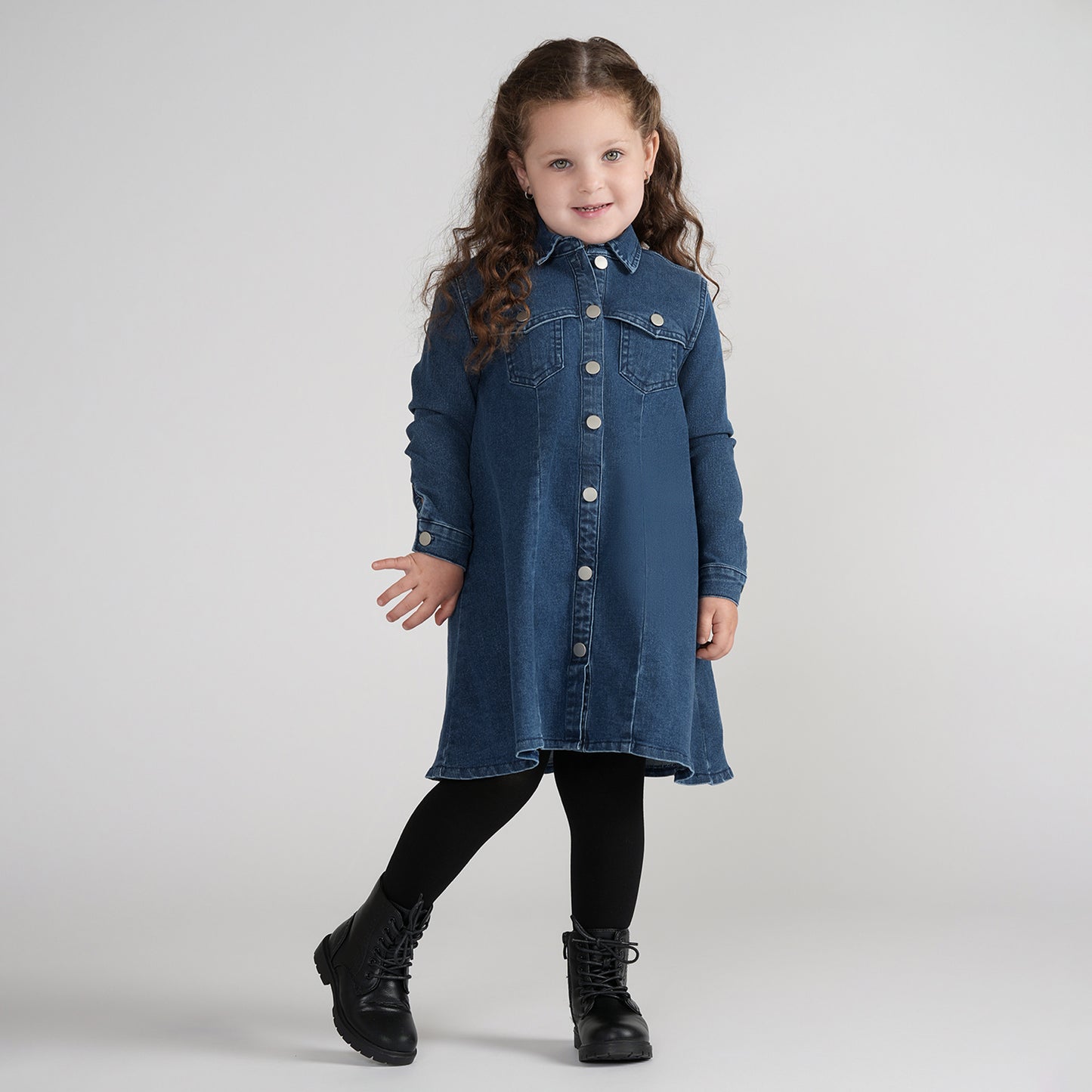 DENIM BUTTON DOWN DRESS