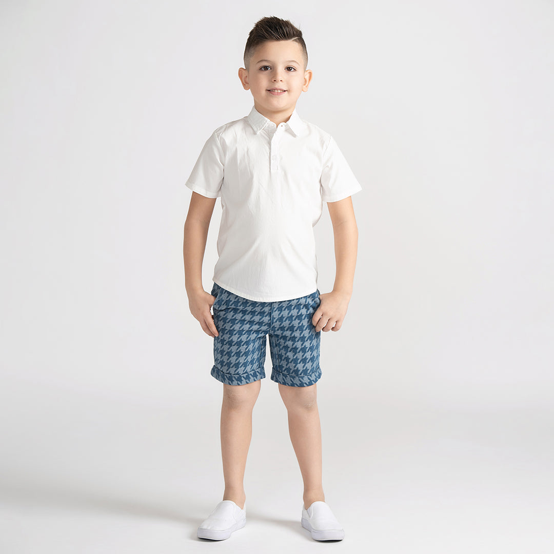 THREE BUTTON STRETCH SHIRT