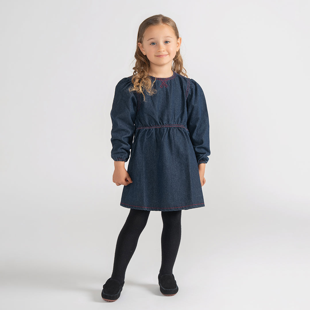 DENIM STITCHED DRESS