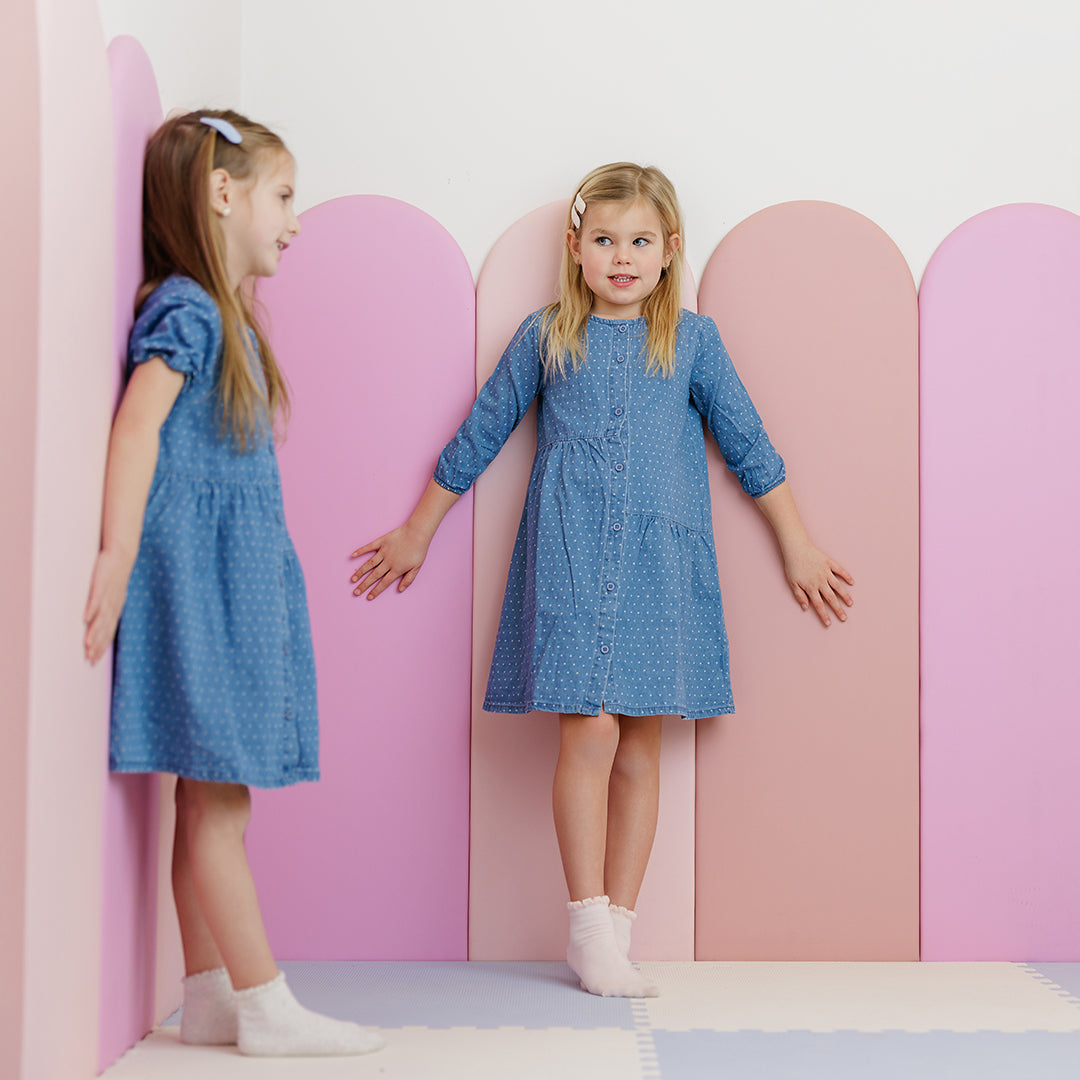 SHORT SLEEVES DIAMOND SEAM DRESS