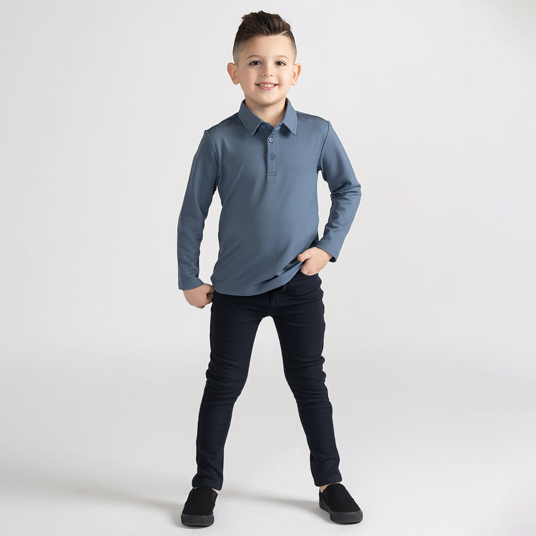 LONG SLEEVES DRY FIT RIBBED POLO