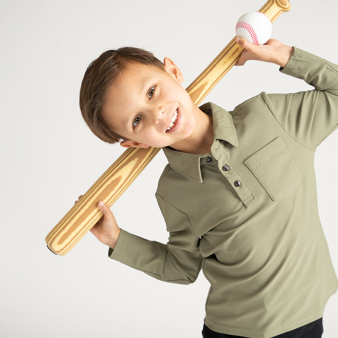 LONG SLEEVES DRY FIT TEXTURED POLO