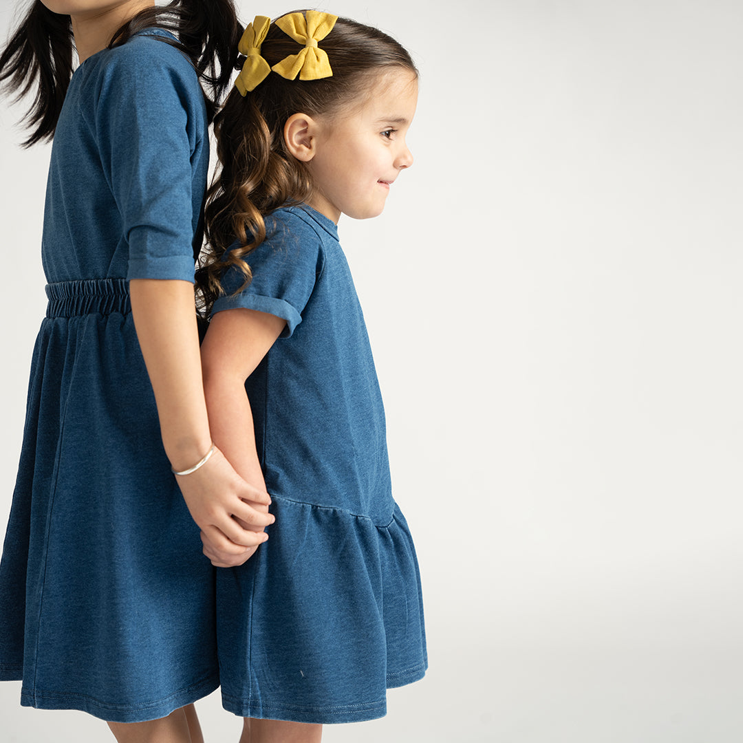 3/4 SLEEVES FRENCH TERRY DRESS