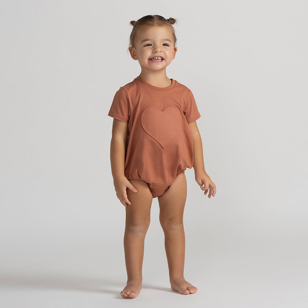HEART EMBOSSED ROMPER