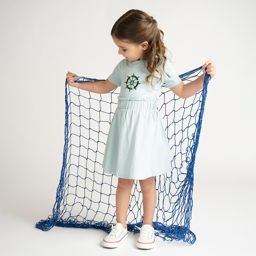 COTTON PAPERBAG WAIST SKIRT