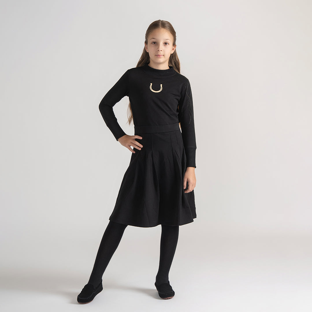 HORSE SHOE MOCK NECK