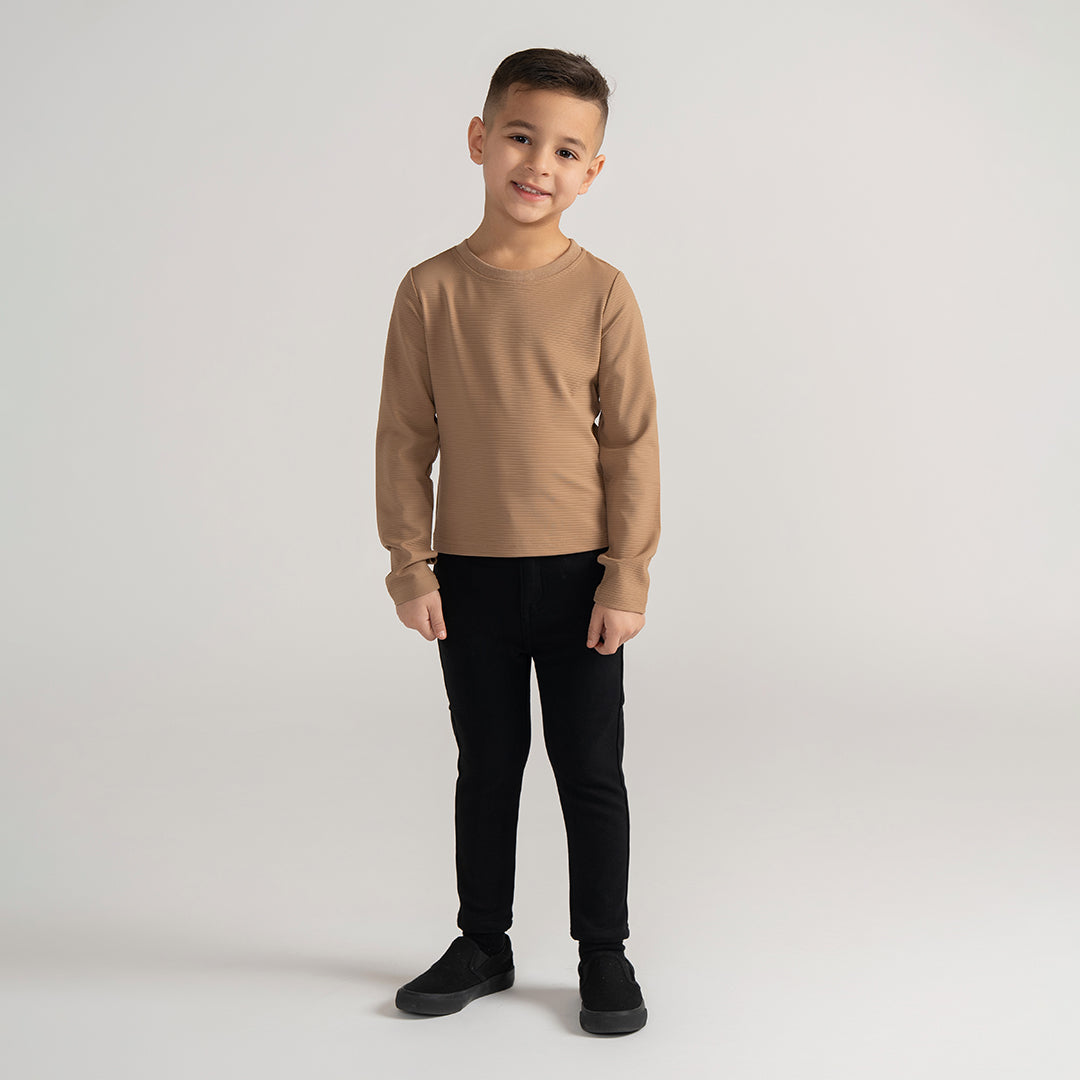 LONG SLEEVES DRY FIT RIBBED TSHIRT