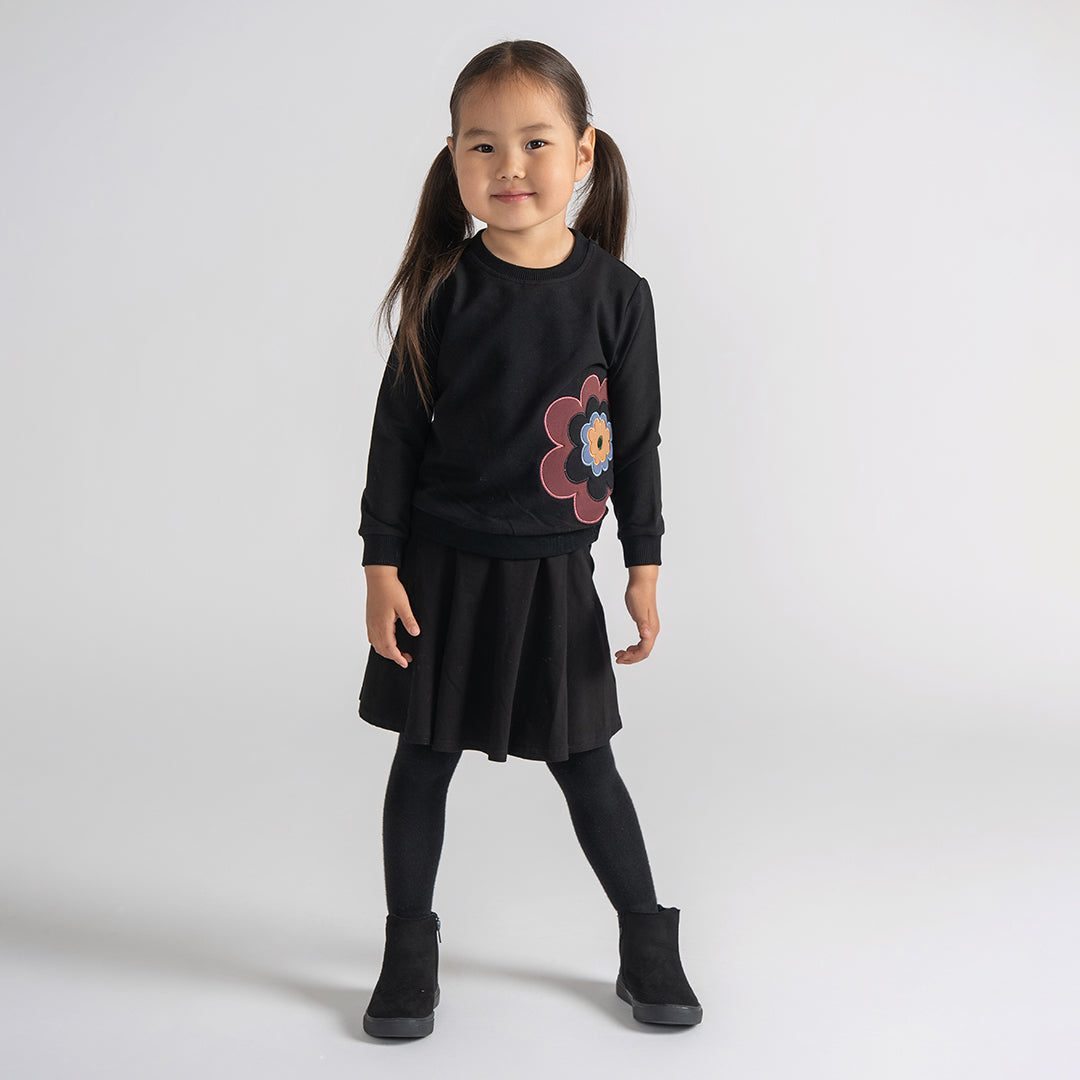 LAYERED FLOWER SWEATSHIRT