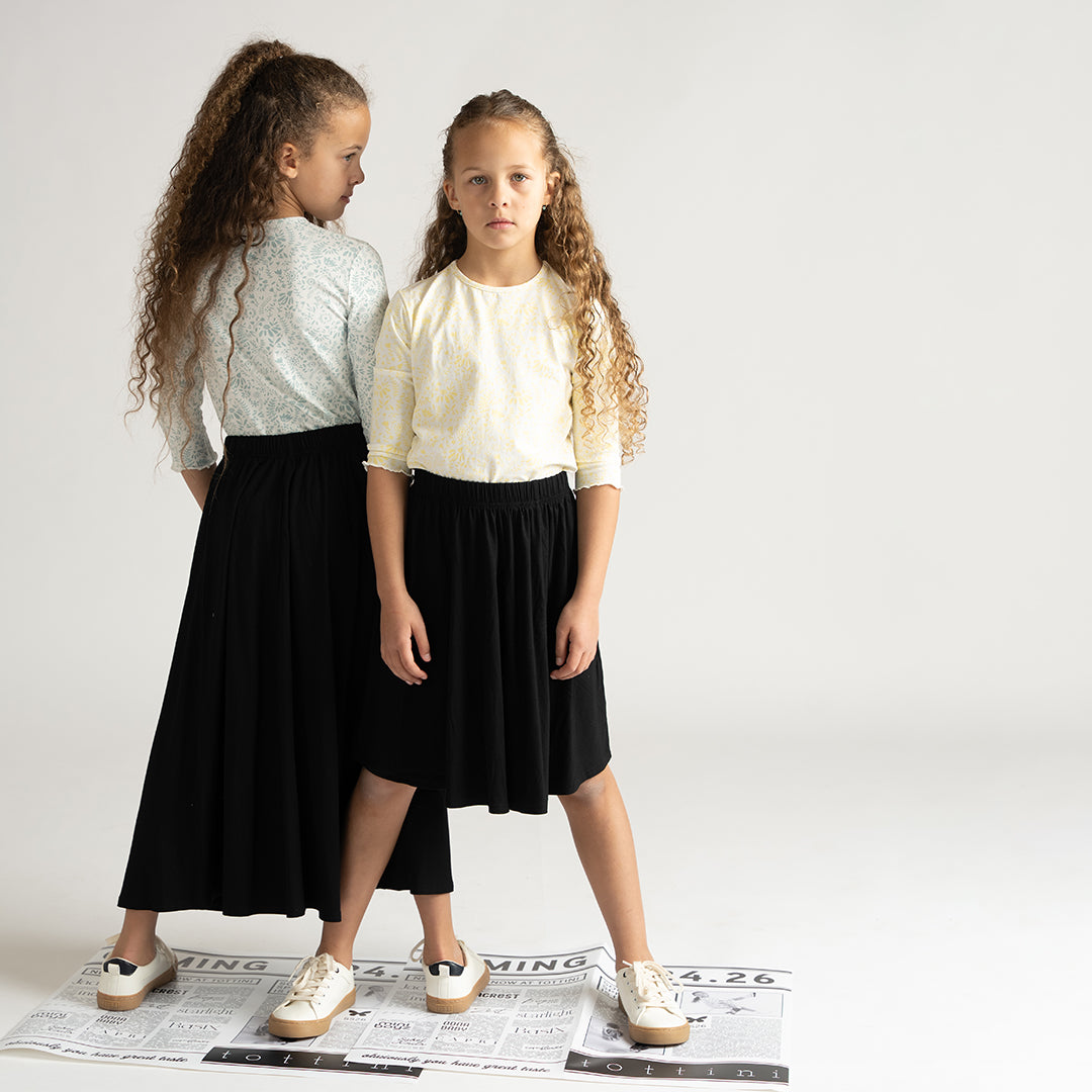 PANELED MAXI SKIRT
