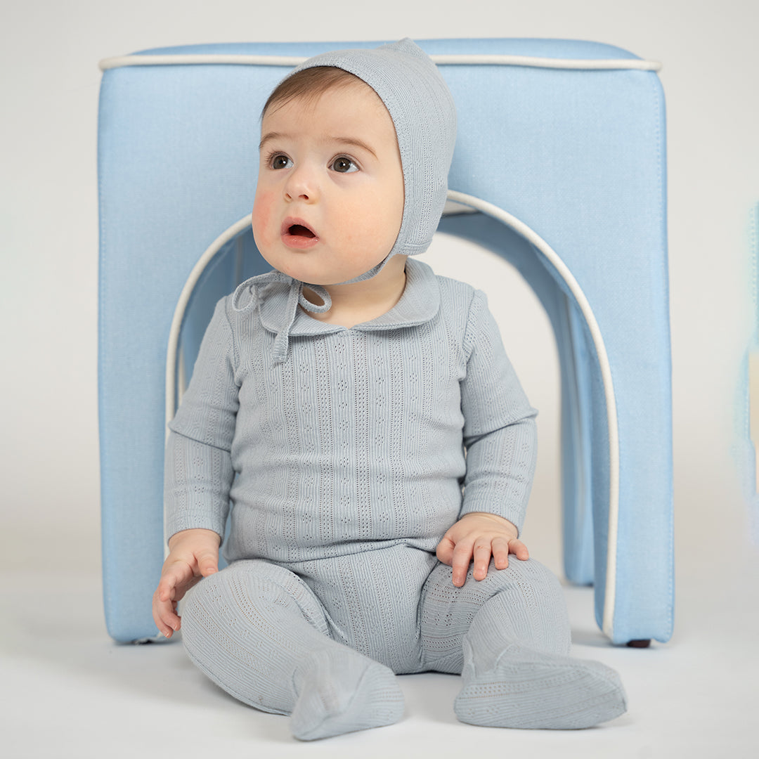 POINTELLE COLLAR FOOTIE