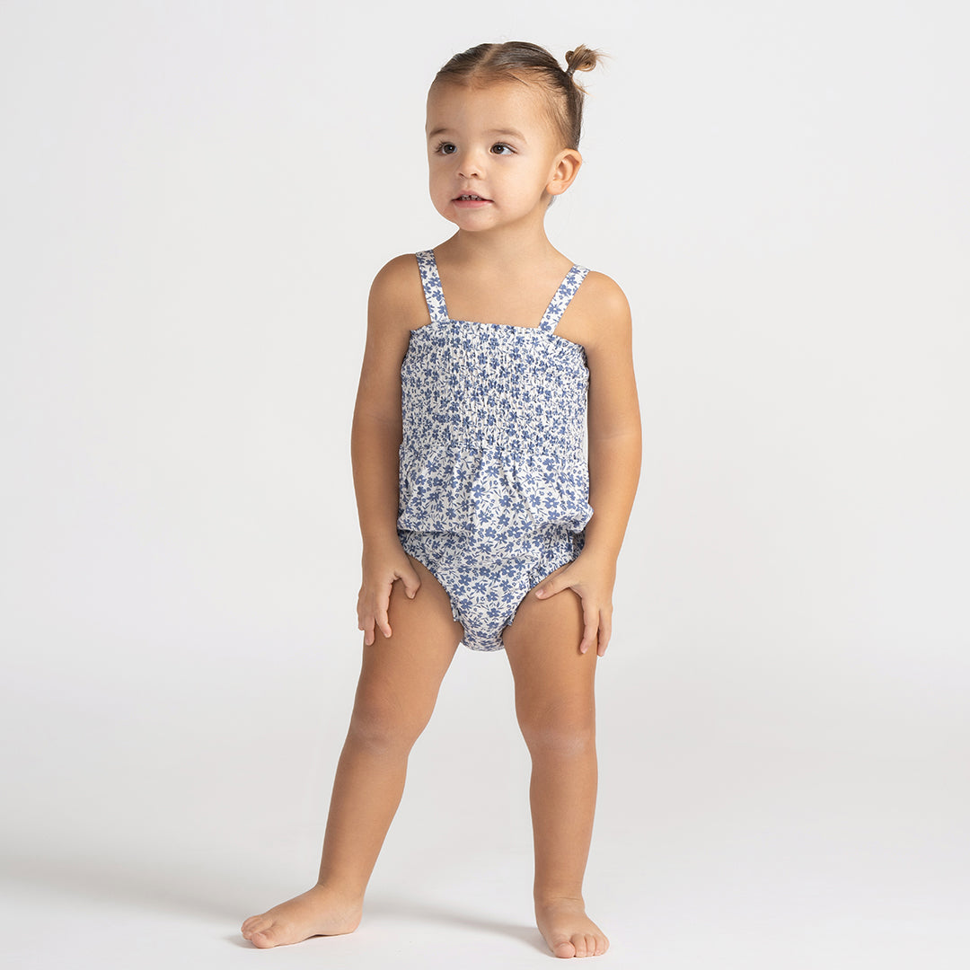 PRINTED WOVEN ROMPER