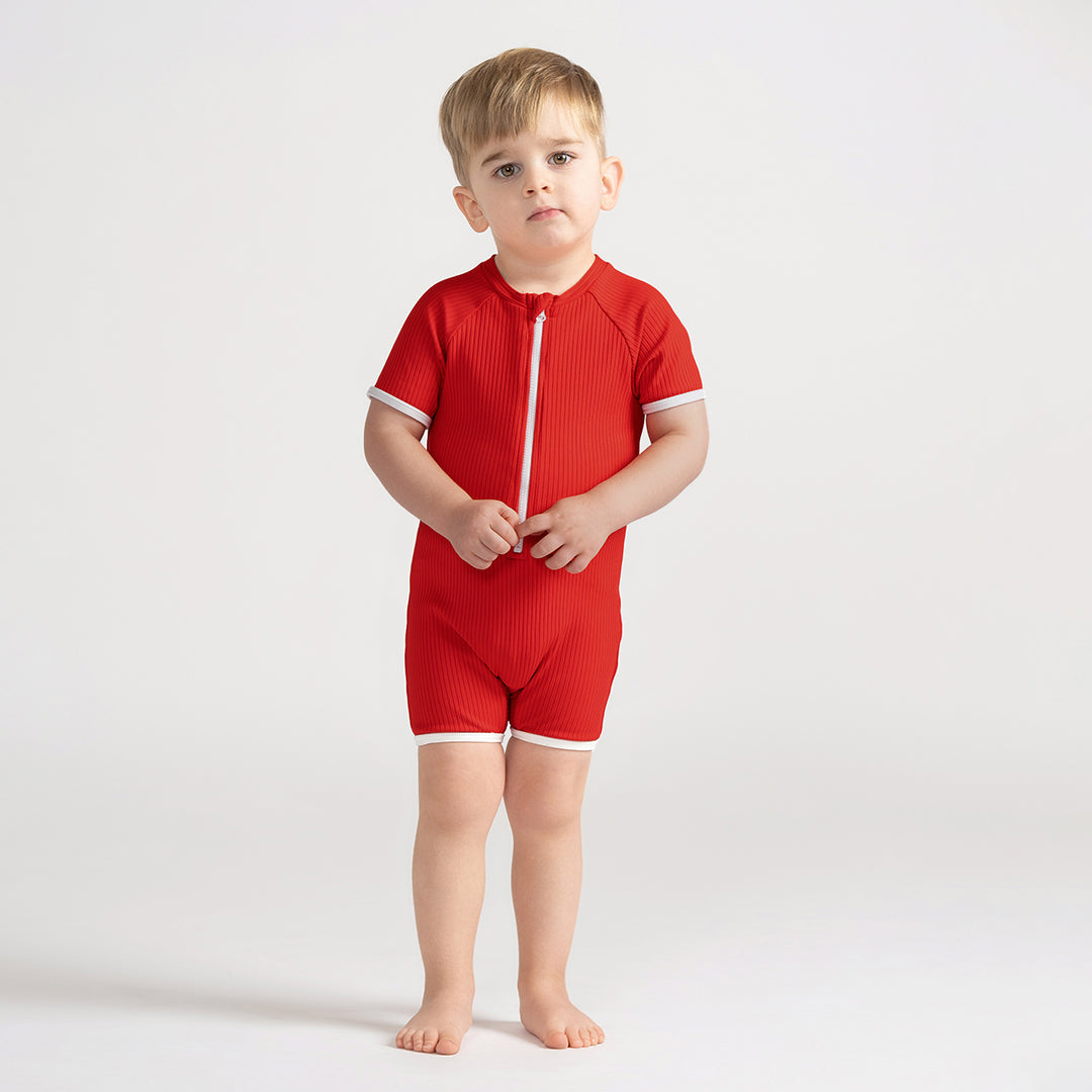 RIBBED TRIM BABY RASHGUARD