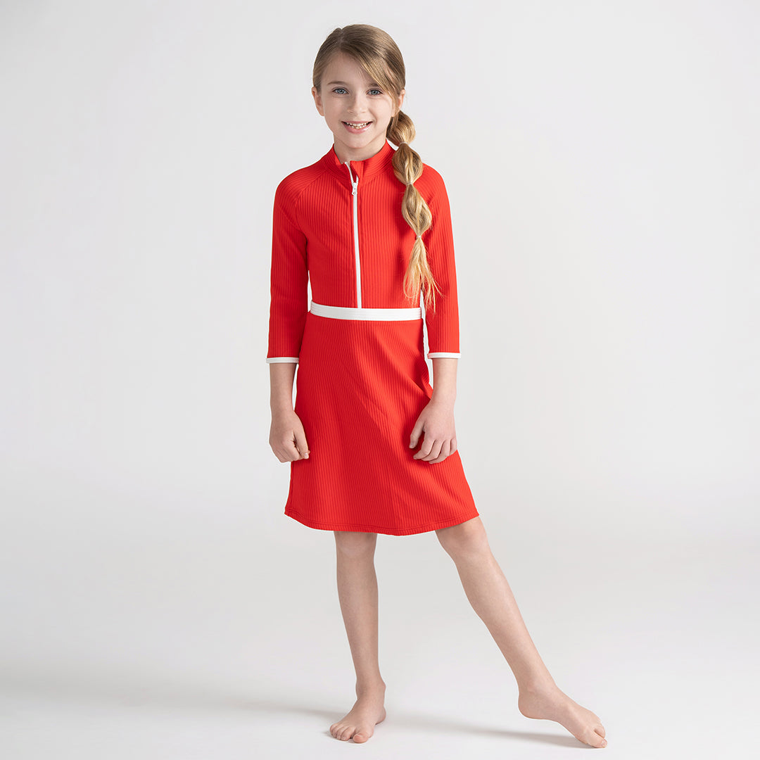 RIBBED TRIM SWIM SKIRT