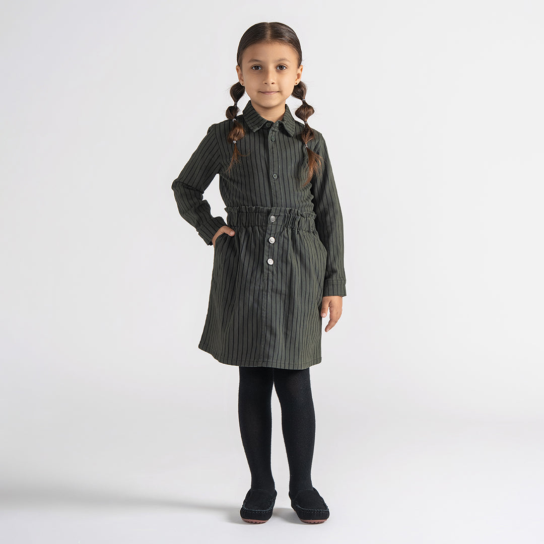 STRIPE PAPERBAG WAIST SKIRT