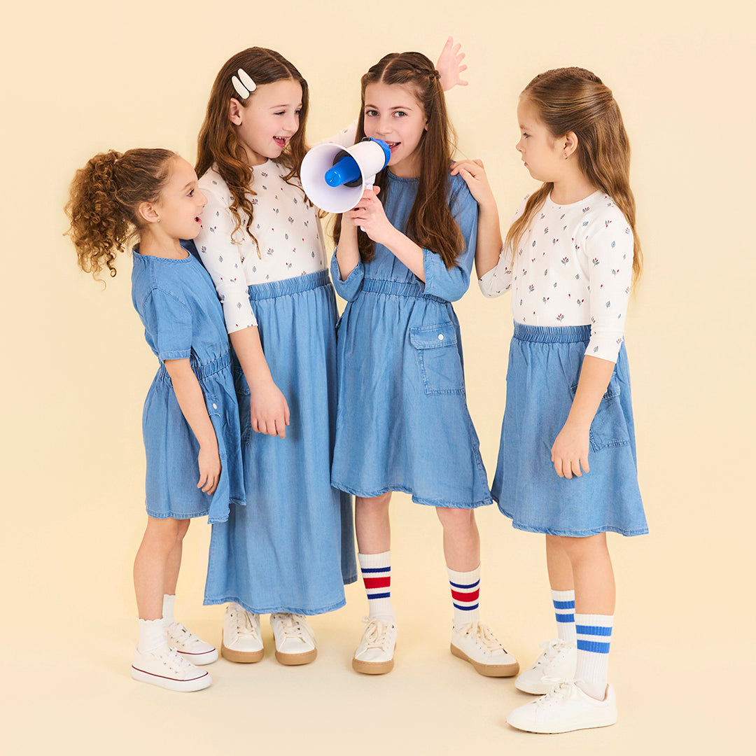 SHORT SLEEVES TENCEL POCKET DRESS