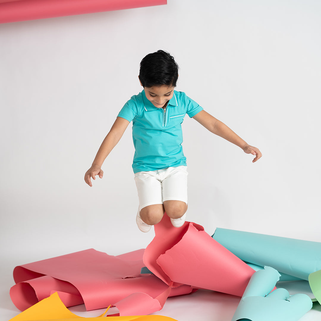 SHORT SLEEVES ZIPPER TRIM POLO