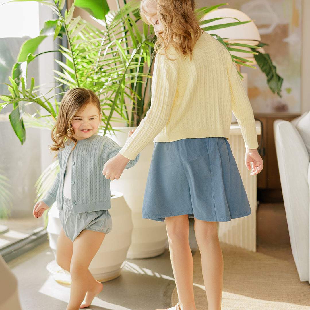 TWILL PAPERBAG WAIST SKIRT