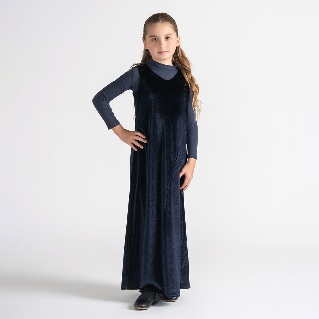 VELOUR SEAM MAXI JUMPER