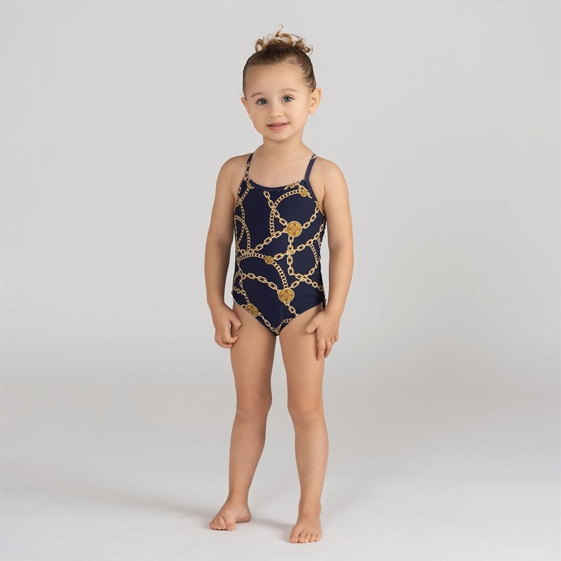 CHAIN PRINT BATHING SUIT
