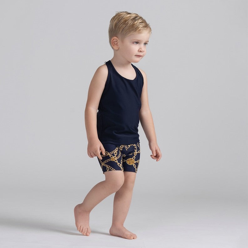 CHAIN PRINT BABY SWIM SHORTS