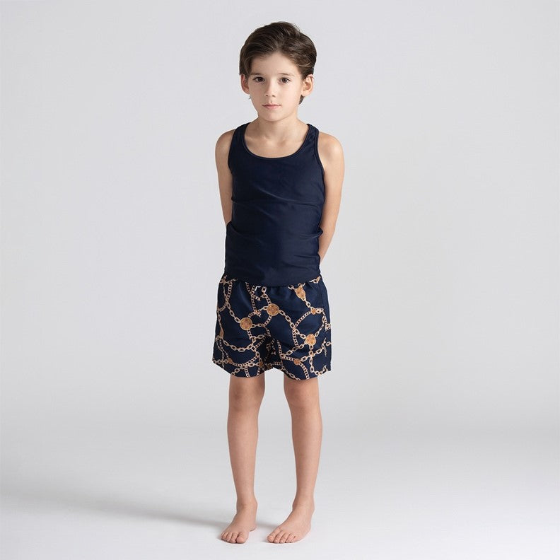 CHAIN PRINT SWIM SHORTS