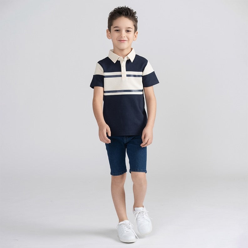 COLORBLOCK STRIPE POLO