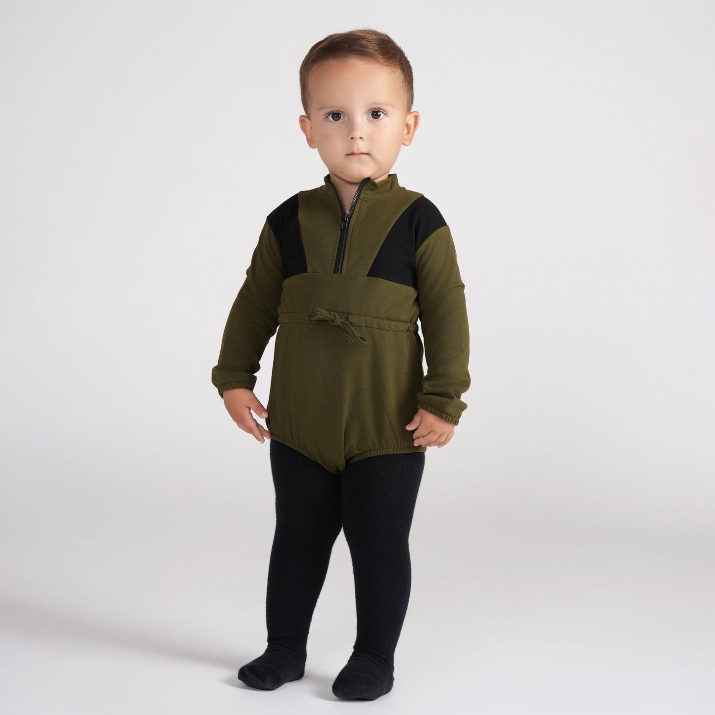 COLORBLOCK ZIP ROMPER