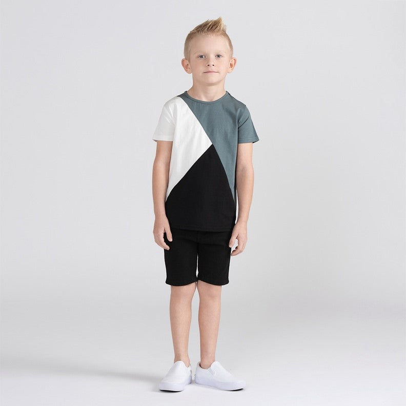 SHORT SLEEVES COLORBLOCK TEE