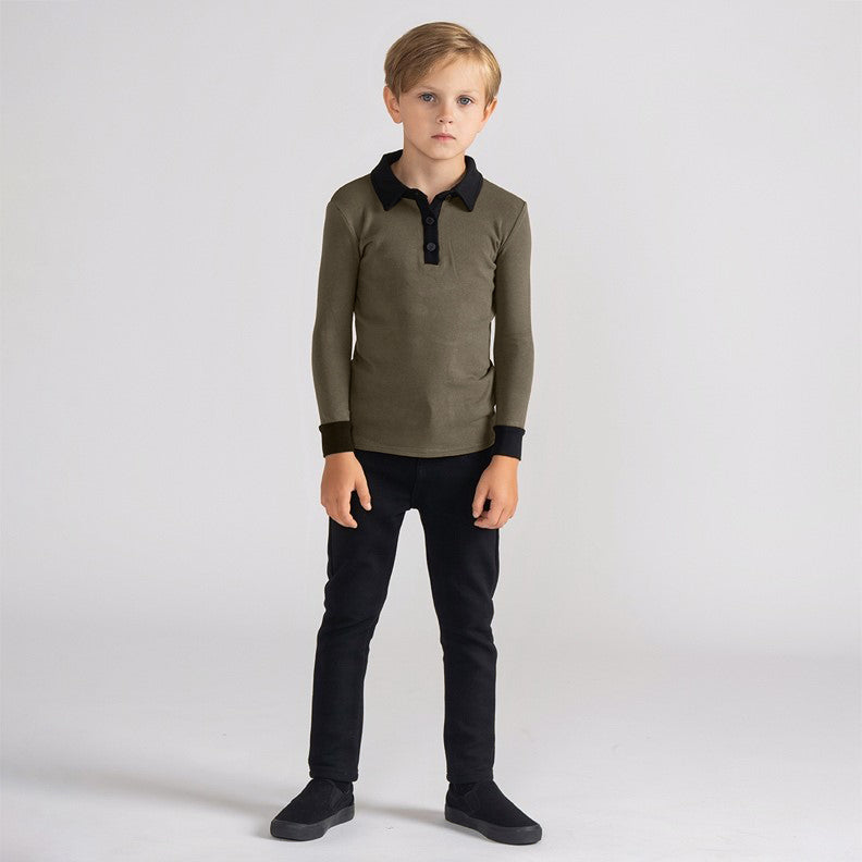 CONTRAST COLLAR POLO