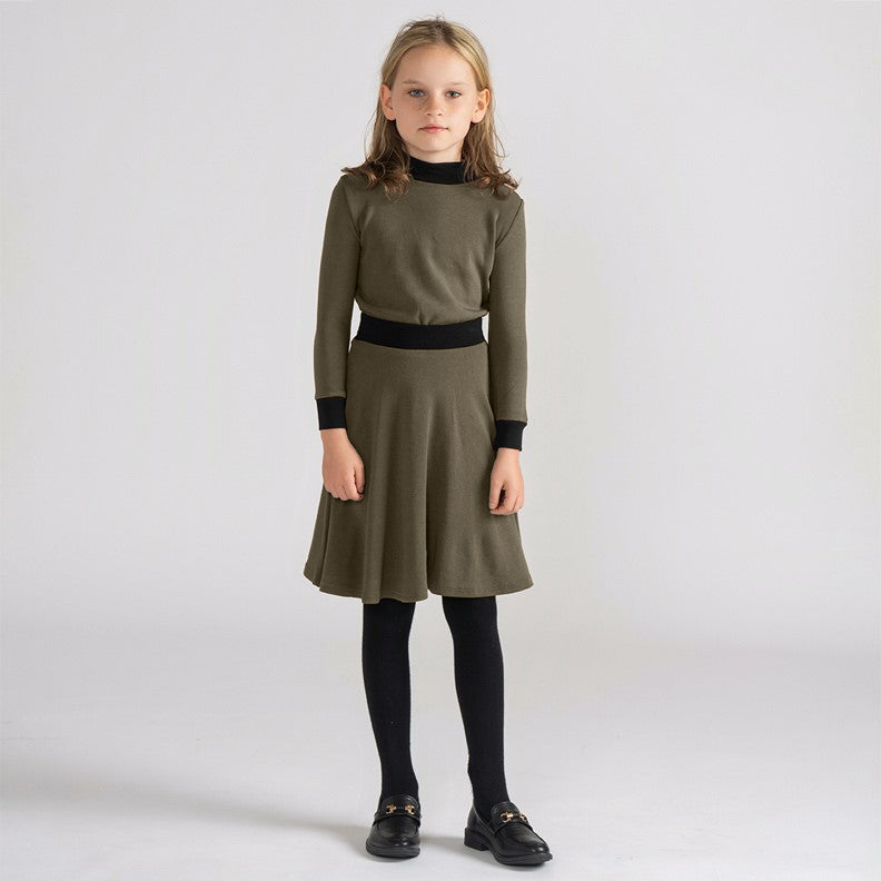 CONTRAST WAIST SKIRT