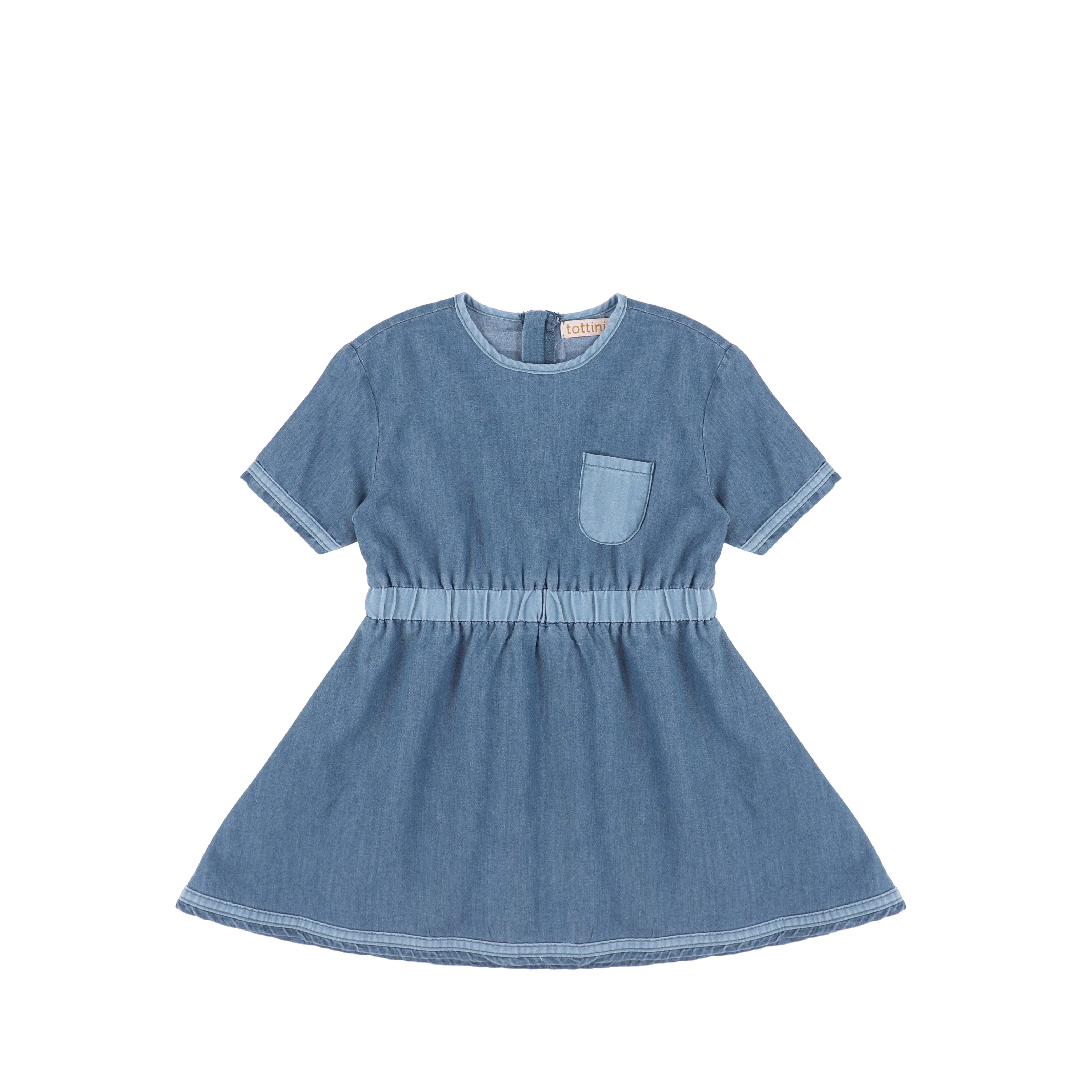 denim color block dress Asymmetrical Color Block Denim Dress UrbanSheek