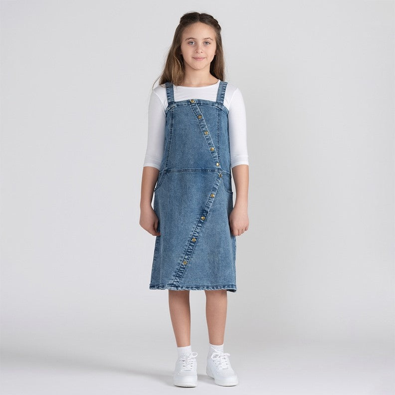 DENIM ZIG ZAG SNAP JUMPER