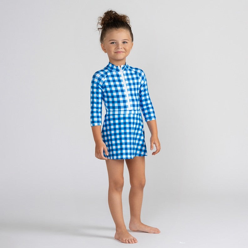 MINI GINGHAM SWIM SKIRT