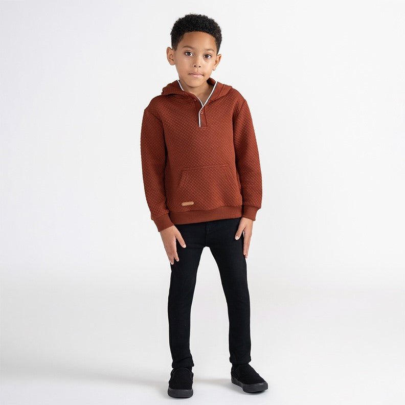 QUILTED POCKET HOODIE