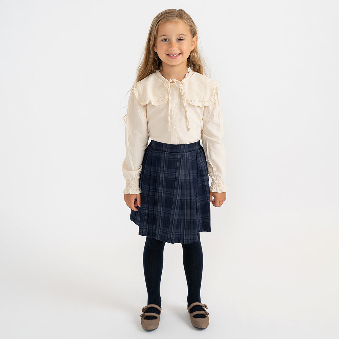 PLAID PLEATED SKIRT