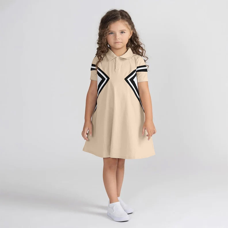 SHORT SLEEVES LINE POLO DRESS