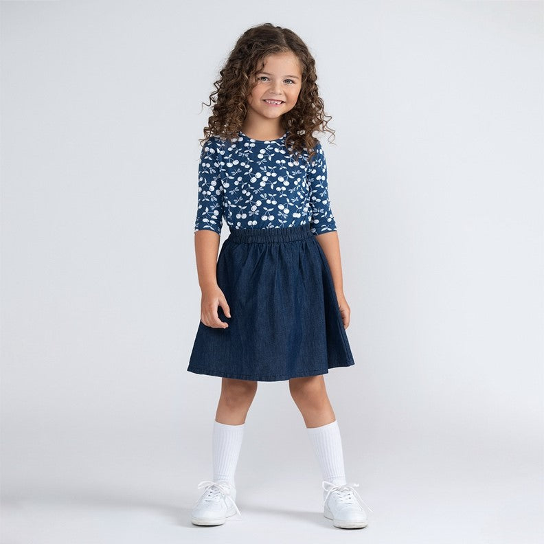 3/4 SLEEVES CHERRY PRINT TEE