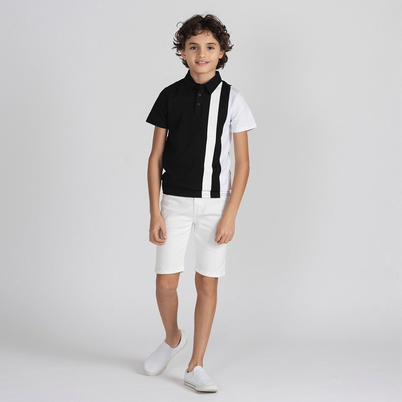 SHORT SLEEVES STRIPE POLO