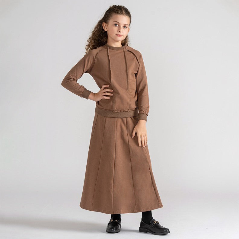 PANELED MAXI SKIRT