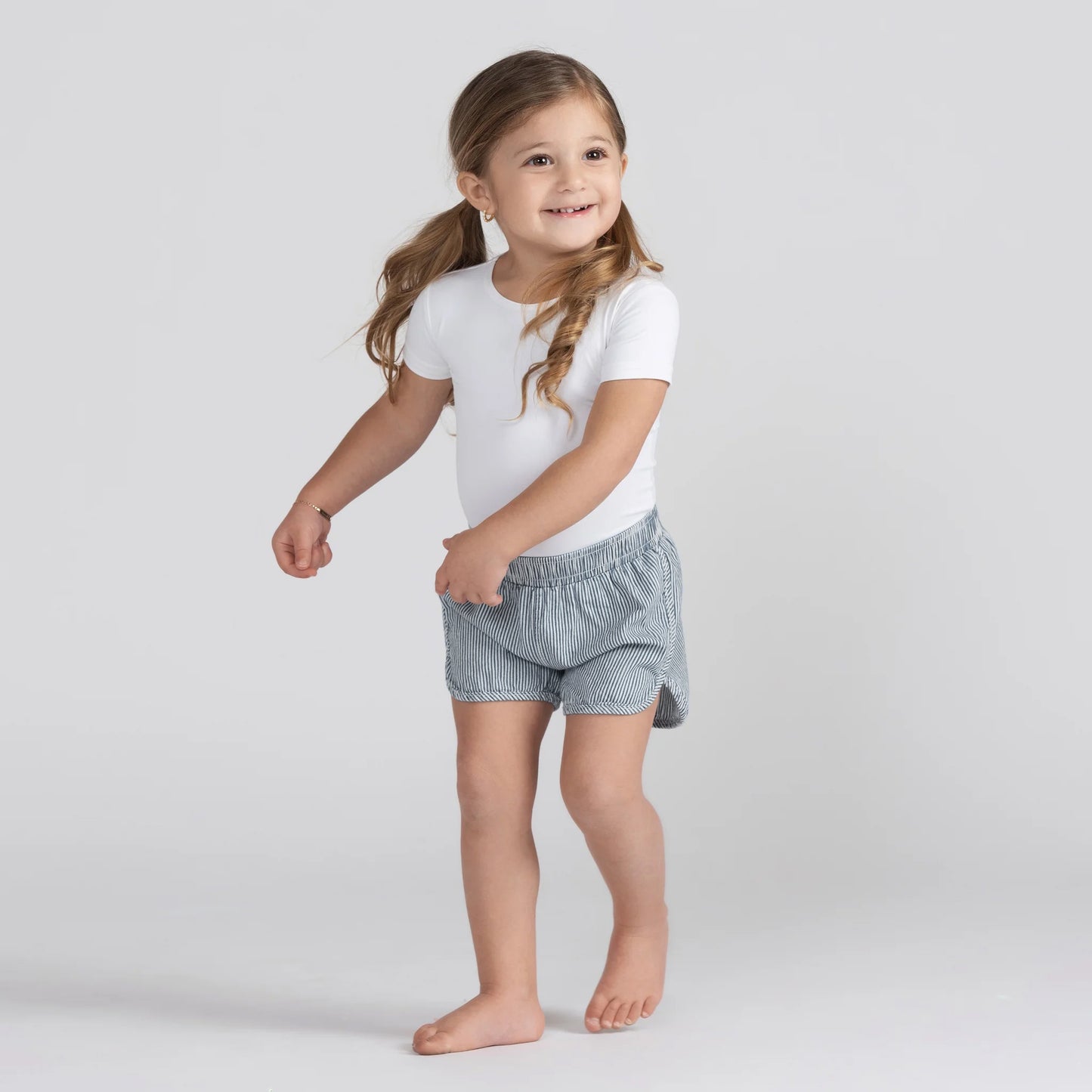 PINSTRIPE TRACK SHORTS