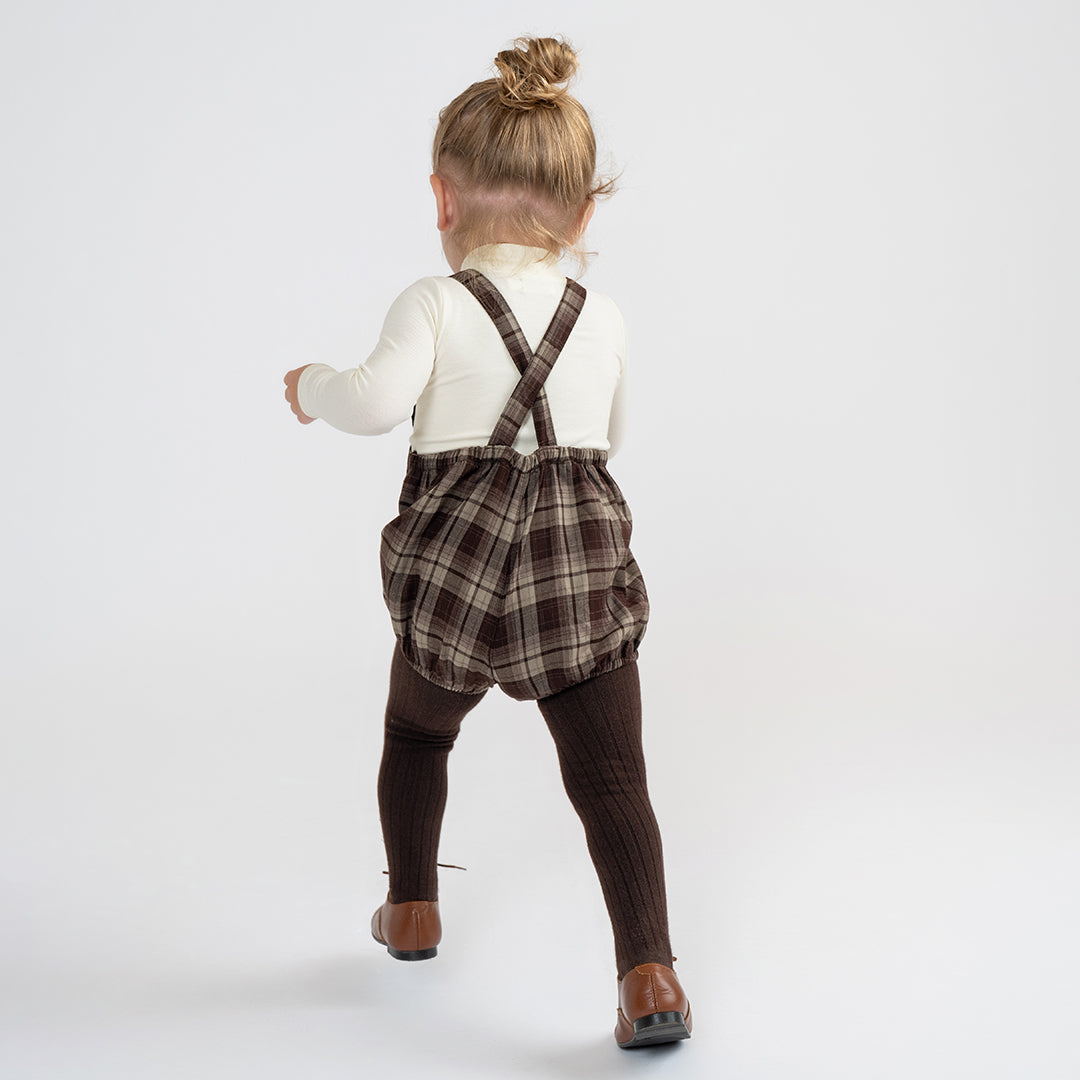 PLAID OVERALL ROMPER