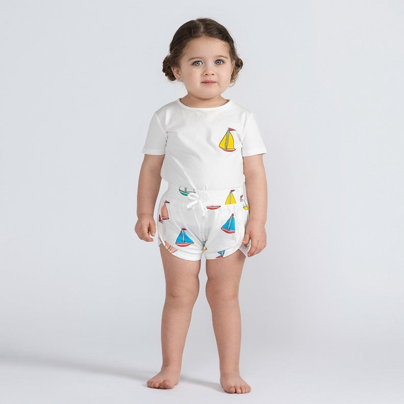 SHORT SLEEVES SAILBOAT PRINT TEE