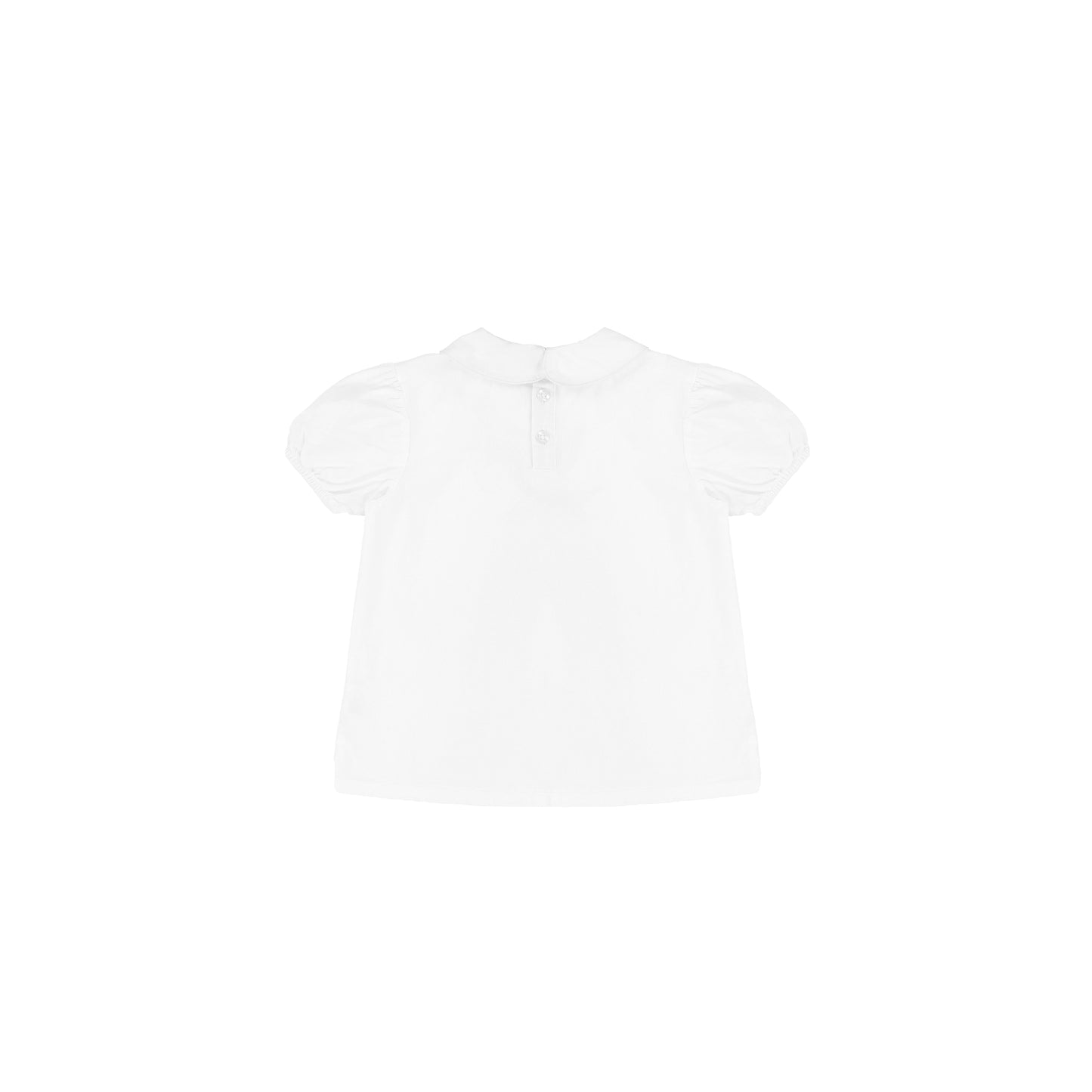 SHORT SLEEVES SCALLOP COLLAR BLOUSE