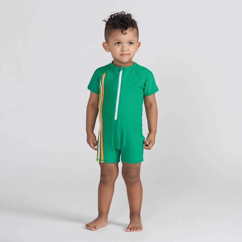 GREEN STRIPE RASHGUARD